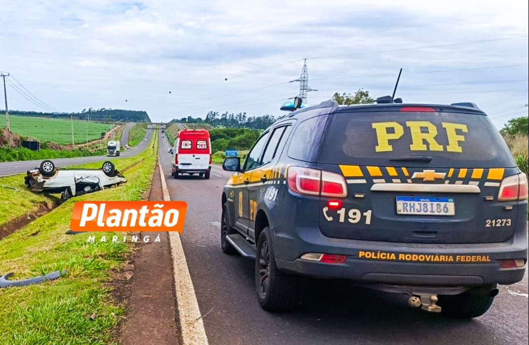 Motorista de 71 anos morre após ejetado em capotamento na BR-376 Foto 1 Fotos de Motorista de 71 anos morre após ejetado em capotamento na BR-376