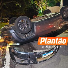 Fotos de Motorista embriagado provoca acidente com família e é preso pela PM em Maringá