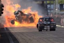 Fotos de Piloto paranaense sobrevive a acidente impressionante em prova de arrancada; vídeo