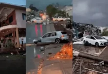 Fotos de Simepar confirma tornado em Rio Bonito do Iguaçu com ventos de até 250 km/h