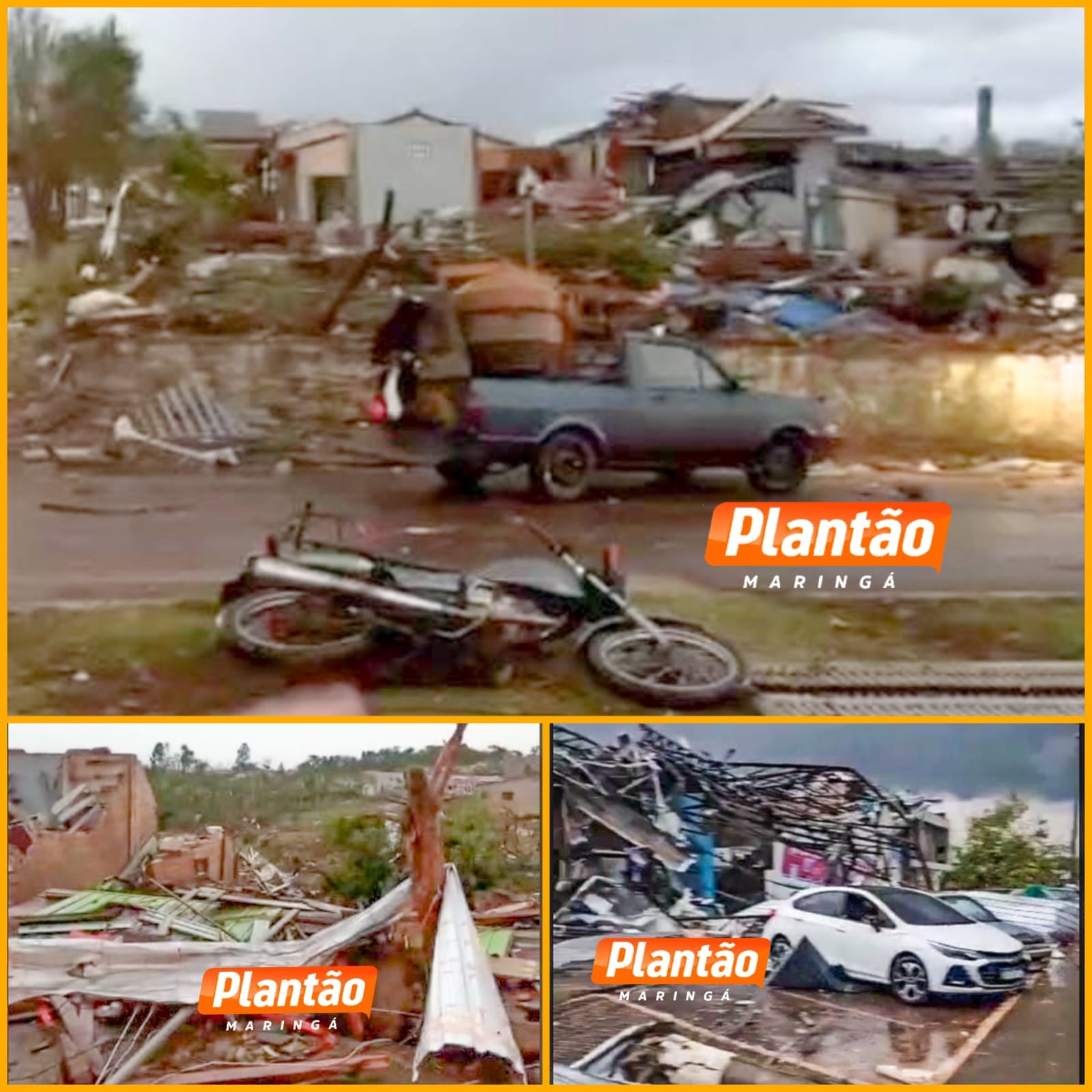 Fotos de Tornado em Rio Bonito do Iguaçu destruiu cerca de 80% da cidade, diz governo: 'Cenário de guerra'