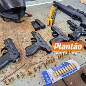 Fotos de Confusão, facadas e armas: dupla é presa após briga em Maringá