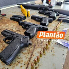Fotos de Confusão, facadas e armas: dupla é presa após briga em Maringá