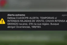 Fotos de Alerta extremo dispara em celulares e Defesa Civil avisa risco de tempestade com granizo em Maringá e região