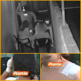 Fotos de Câmera de segurança flagra mulher sendo esfaqueada pelo ex-companheiro em Sarandi