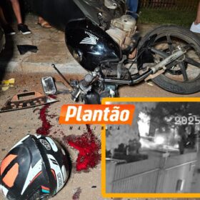 Fotos de Câmera de segurança registra acidente que deixou motociclista ferido em Sarandi