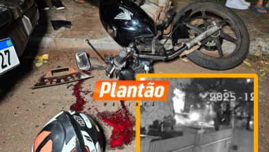 Fotos de Câmera de segurança registra acidente que deixou motociclista ferido em Sarandi
