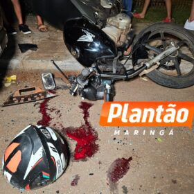 Fotos de Câmera de segurança registra acidente que deixou motociclista ferido em Sarandi