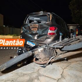 Fotos de Câmera de segurança registra acidente que deixou motociclista ferido em Sarandi