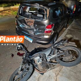 Fotos de Câmera de segurança registra acidente que deixou motociclista ferido em Sarandi
