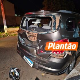 Fotos de Câmera de segurança registra acidente que deixou motociclista ferido em Sarandi