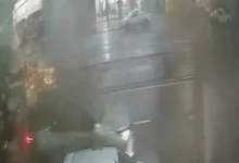 Fotos de Câmera flagra árvore caindo sobre carro durante tempestade em avenida movimentada de Maringá