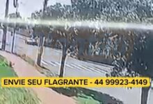 Fotos de Câmera registra acidente gravíssimo entre moto e carro na Raccanello, em Maringá