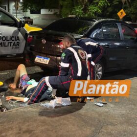 Fotos de Homem é socorrido em estado grave após cair em emboscada e ser esfaqueado, em Maringá