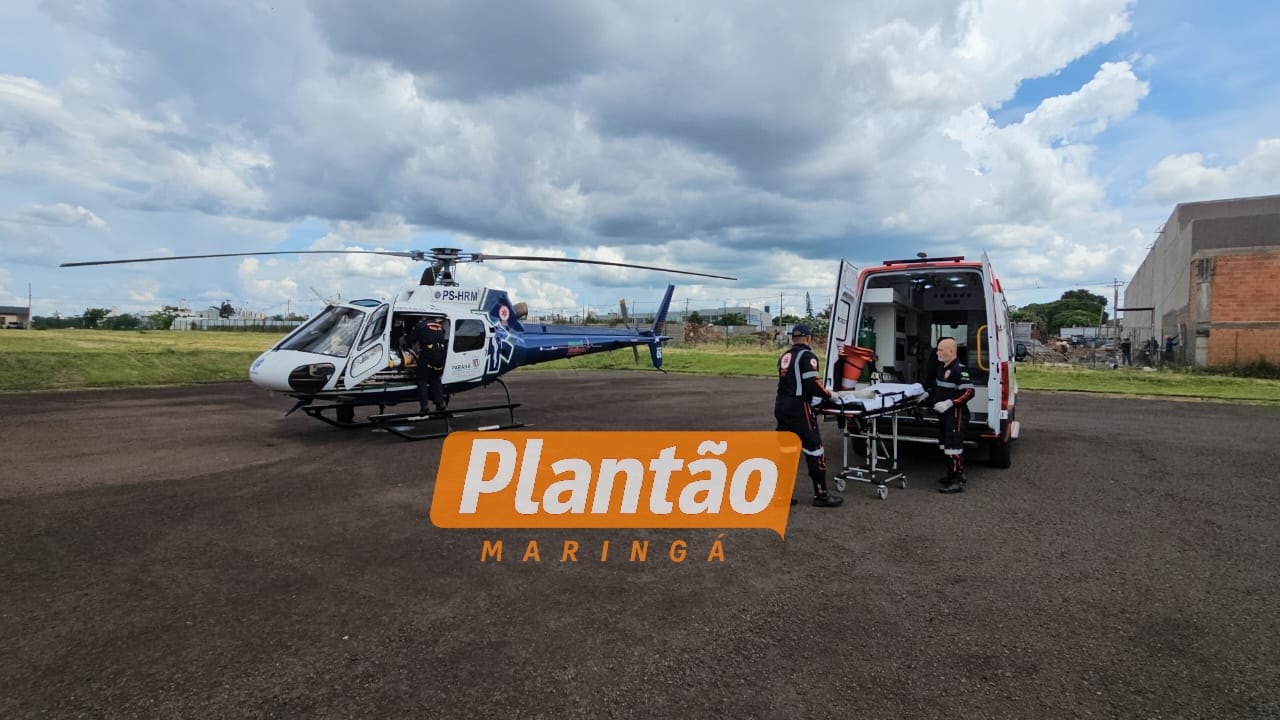 Fotos de Homem tem perna amputada e é socorrido pelo helicóptero do Samu após grave acidente com trator