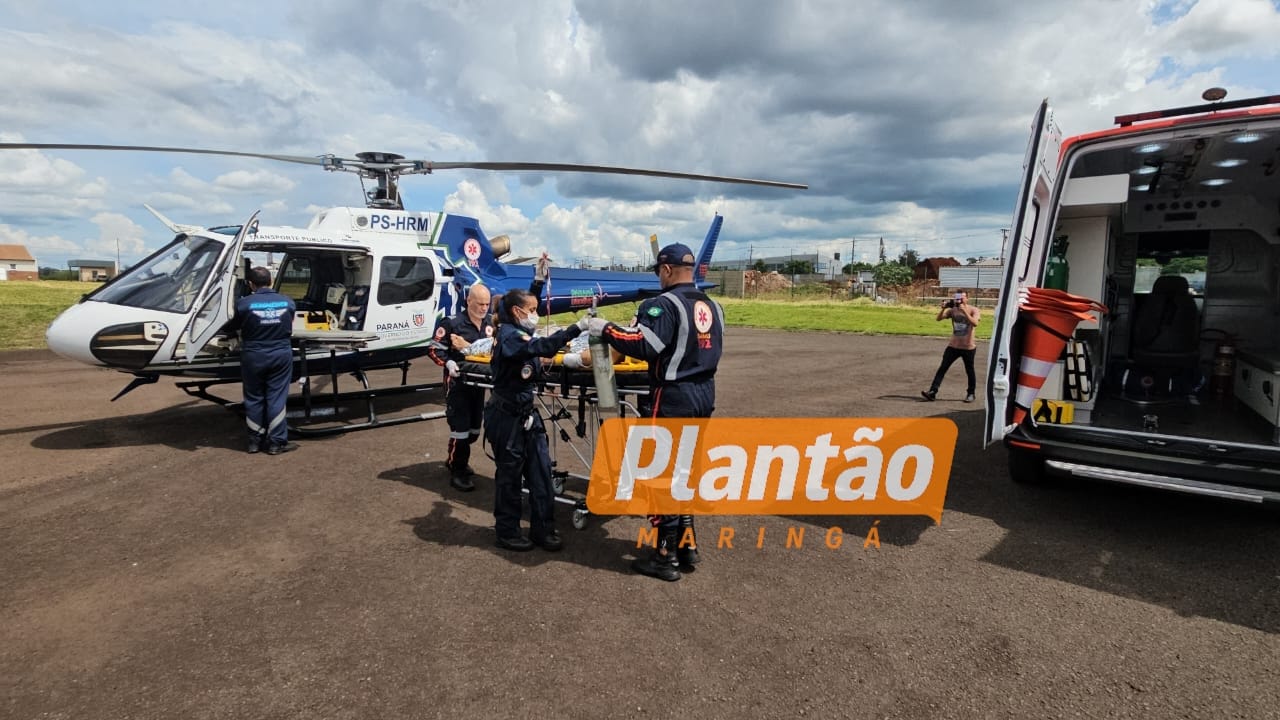 Fotos de Homem tem perna amputada e é socorrido pelo helicóptero do Samu após grave acidente com trator
