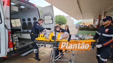 Fotos de Homem tem perna amputada e é socorrido pelo helicóptero do Samu após grave acidente com trator