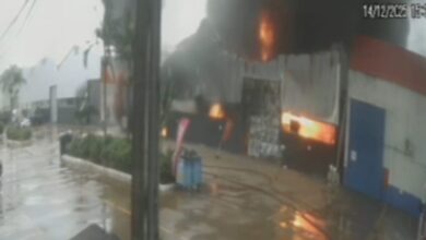 Fotos de Imagens mostram início de incêndio que devastou empresa em Maringá