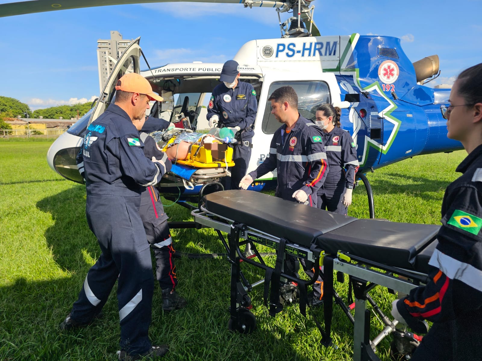 Fotos de Jovem gravemente ferido em acidente na região é encaminhado de helicóptero para hospital de Maringá