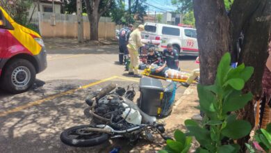 Fotos de Motociclista de 28 anos fica gravemente ferido em acidente na Zona 6 de Maringá
