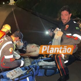 Fotos de Motociclista fica em estado gravíssimo após cair de aproximadamente oito metros no Contorno Norte de Maringá