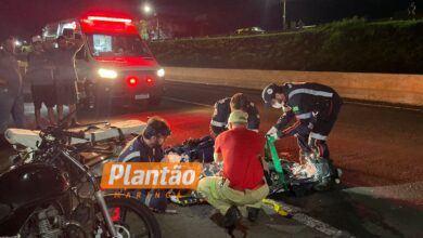 Fotos de Motociclista fica em estado gravíssimo após cair de aproximadamente oito metros no Contorno Norte de Maringá