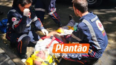Fotos de Motociclista fica ferido após queda na Vila Morangueira, em Maringá