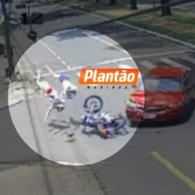 Fotos de Pai e filha são perseguidos após briga de trânsito em Maringá e ficam feridos em acidente; VÍDEO