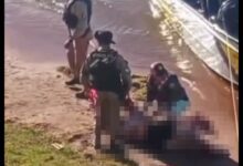 Fotos de Policiais militares salvam vítima de afogamento no Rio Paraná em Porto Rico
