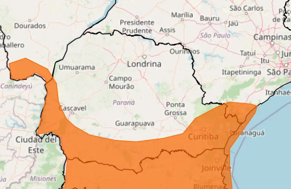 Fotos de Ventos de até 100 km/h: 135 cidades do Paraná já estão em alerta de perigo de tempestade; veja a lista completa