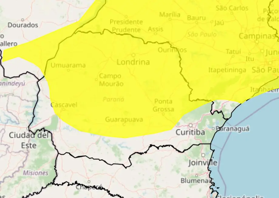 Fotos de Ventos de até 100 km/h: 135 cidades do Paraná já estão em alerta de perigo de tempestade; veja a lista completa