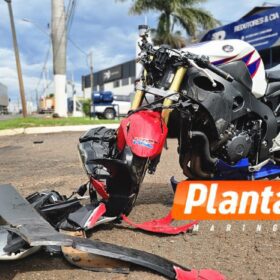 Fotos de Acidente grave com moto de alta cilindrada no Contorno Sul deixa motociclista ferido em Maringá