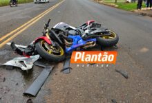 Fotos de Acidente grave com moto de alta cilindrada no Contorno Sul deixa motociclista ferido em Maringá