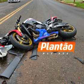 Fotos de Acidente grave com moto de alta cilindrada no Contorno Sul deixa motociclista ferido em Maringá