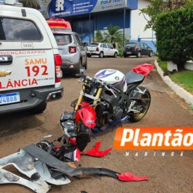 Fotos de Acidente grave com moto de alta cilindrada no Contorno Sul deixa motociclista ferido em Maringá