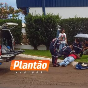 Fotos de Acidente grave com moto de alta cilindrada no Contorno Sul deixa motociclista ferido em Maringá