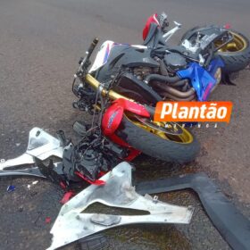 Fotos de Acidente grave com moto de alta cilindrada no Contorno Sul deixa motociclista ferido em Maringá