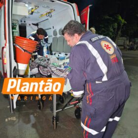 Fotos de Adolescente de 15 anos é encaminhado ao Santa Casa de Maringá após ser baleado em campo de futebol