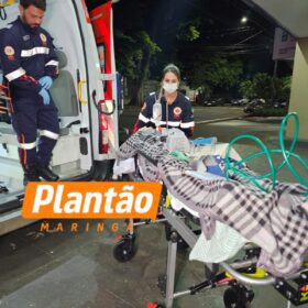 Fotos de Adolescente de 15 anos é encaminhado ao Santa Casa de Maringá após ser baleado em campo de futebol