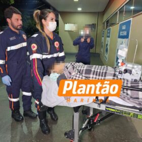 Fotos de Adolescente de 15 anos é encaminhado ao Santa Casa de Maringá após ser baleado em campo de futebol