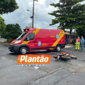 Fotos de Adolescente de 17 anos fica gravemente ferido após colisão entre moto e caminhonete; COM VÍDEO