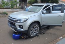 Fotos de Adolescente fica ferido após colisão entre bicicleta elétrica e caminhonete em Maringá