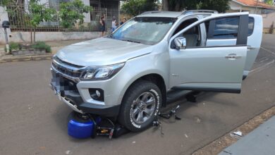 Fotos de Adolescente fica ferido após colisão entre bicicleta elétrica e caminhonete em Maringá