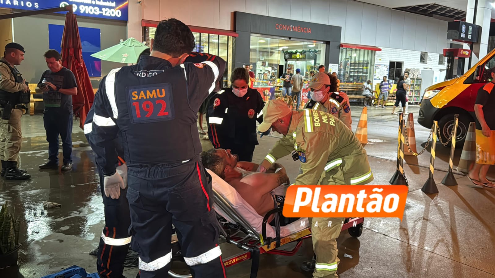 Fotos de Briga termina com homem baleado em posto de combustível; câmera registra o crime