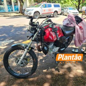 Fotos de Câmera flagra acidente que deixou motociclista inconsciente em Maringá