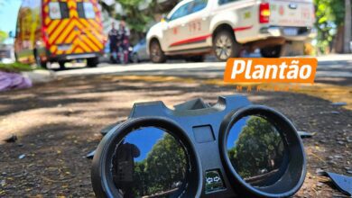 Fotos de Câmera flagra acidente que deixou motociclista inconsciente em Maringá