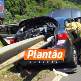 Fotos de Guard-rail atravessa BMW com família de Maringá e criança de 5 anos morre em grave acidente na BR-376
