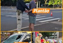 Fotos de Homem é atropelado em faixa de pedestres por motorista embriagado e com CNH suspensa, em Maringá