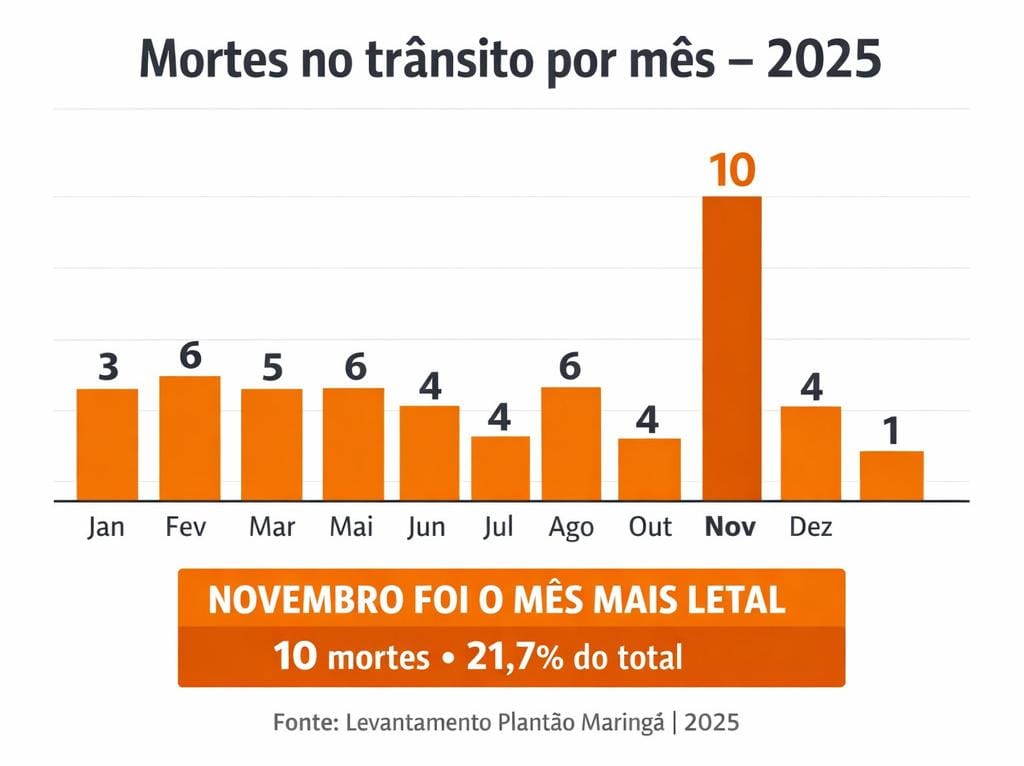 Fotos de Levantamento do Plantão Maringá aponta 46 mortes no trânsito de Maringá em 2025