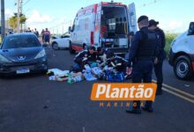 Fotos de Motociclista fica em estado grave após acidente na Avenida Kakogawa, em Maringá